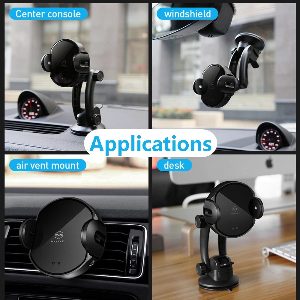 

Mcdodo Auto Infrared Qi Wireless Car Charge Stand Air Vent Mount 10W Fast Charging for iPhone XS Max Samsung QI car Phone holder