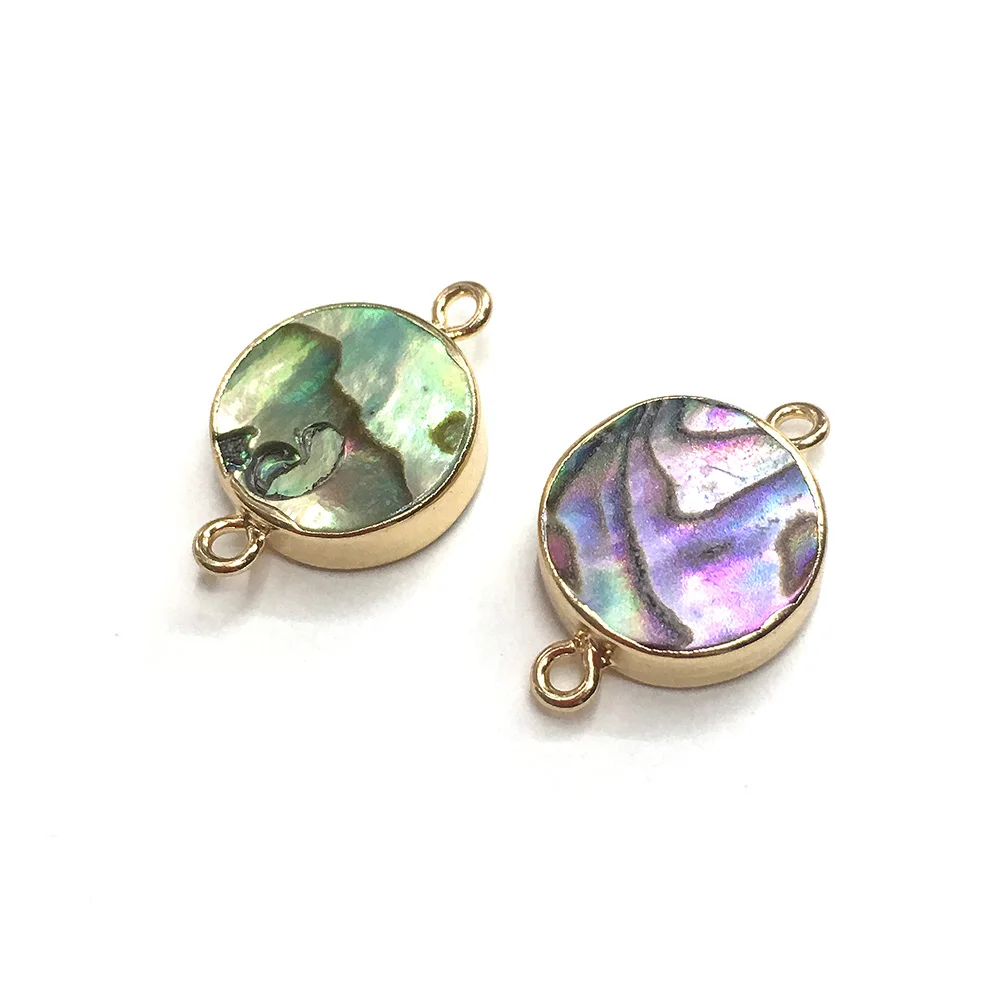 

Shell Connector For Jewelry Making Round Conch-shell Charms DIY Necklace Bracelet Earring Handiwork Accessory