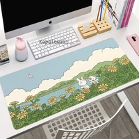 large computer mousepad cat mose pad gamer keyboard mouse mats xxl gaming accessiores desk mat anime kawaii girl mausepad