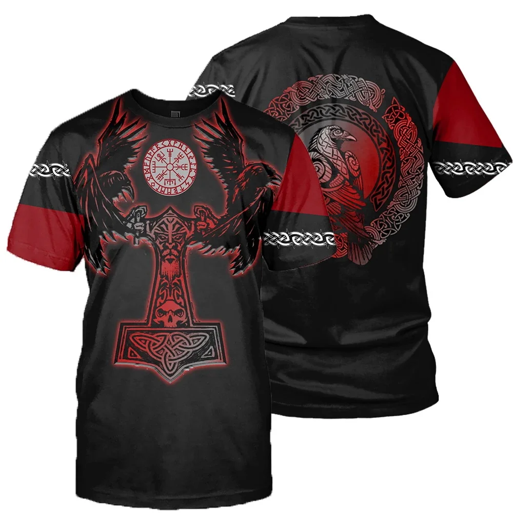 

Viking symbol - odin Tattoo 3D Printed men t shirt Harajuku Fashion Short sleeve shirt summer Casual Unisex tshirt tops