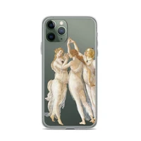 renaissance transparent art lover phone case for iphone 13 12 11 pro max xs xr 7 8 plus se2 botticelli primavera tpu back cover