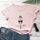 Чтение девушка 100% хлопок Графический принт женские классная футболка для девочек забавная Повседневная летняя футболка с короткими рукавами Топ Праздничная футболка подарок для нее