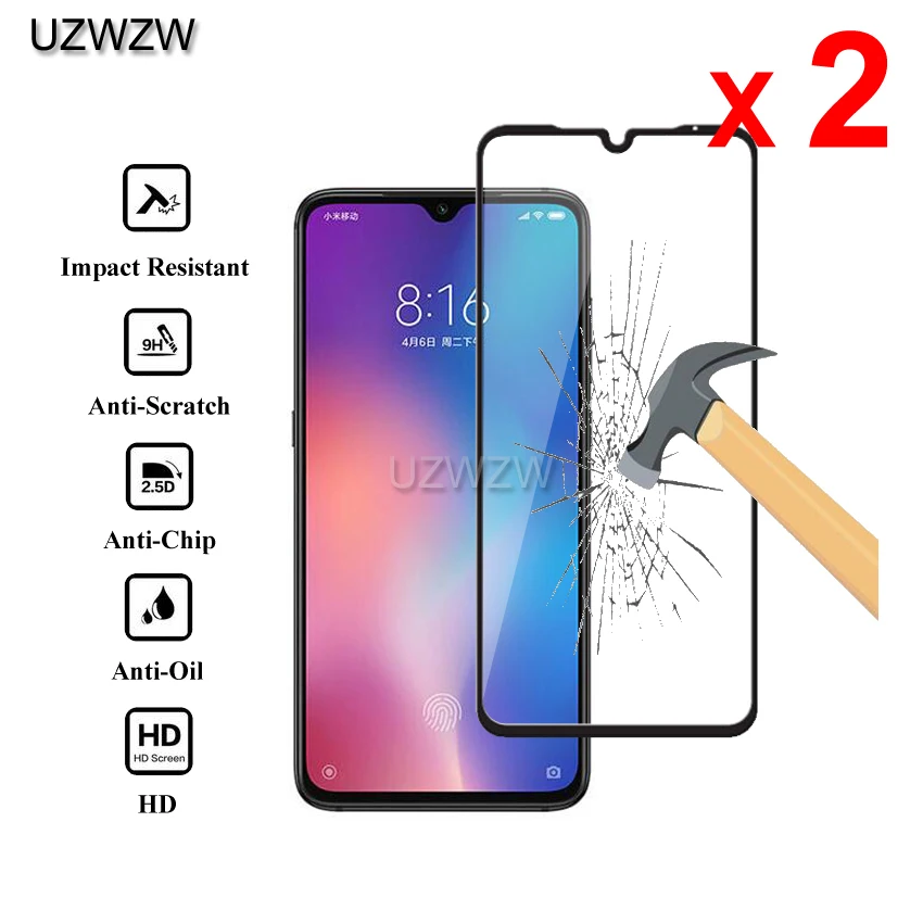 2 шт закаленное стекло для Xiaomi mi 9 mi 9 полное покрытие защита экрана защитное закаленное стекло для Xiaomi mi 9