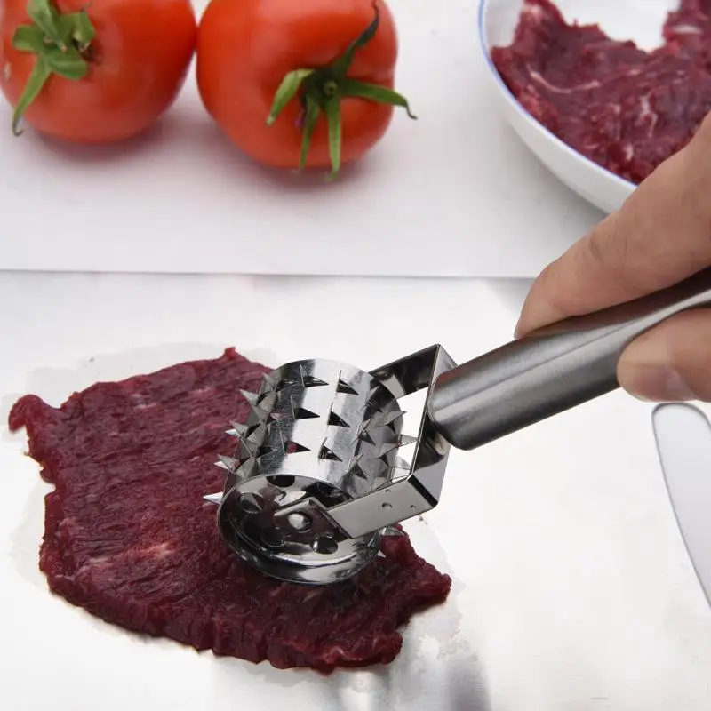 

2021New Meat Grinder Stainless Steel Steak Rolling Pine Needles Meat Loosener Kitchen Tools Kitchen Accessories Food Processor