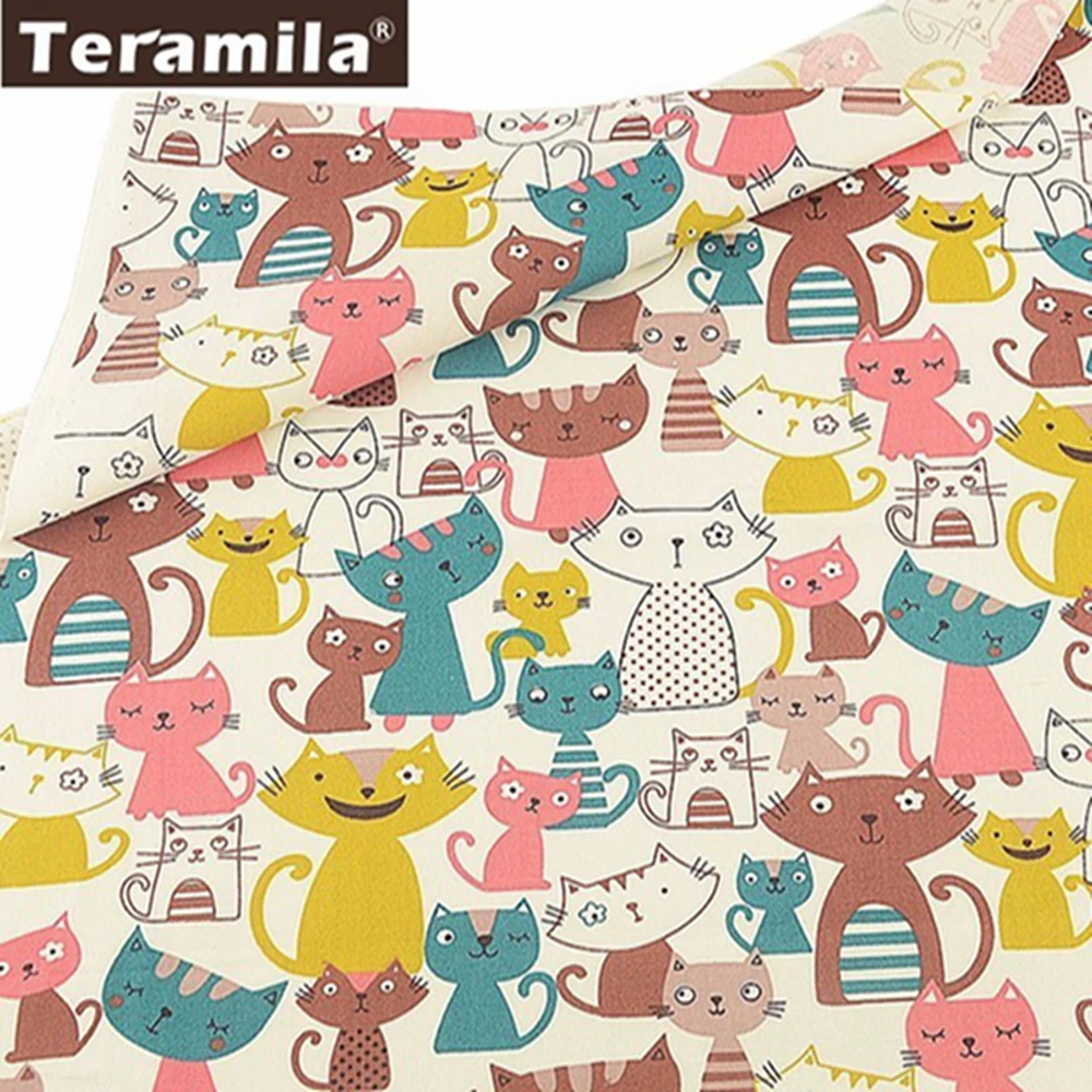 Teramila 100% хлопок ткань метр мультфильм дизайн Telas Por Metro DIY лоскутное одеяло платье