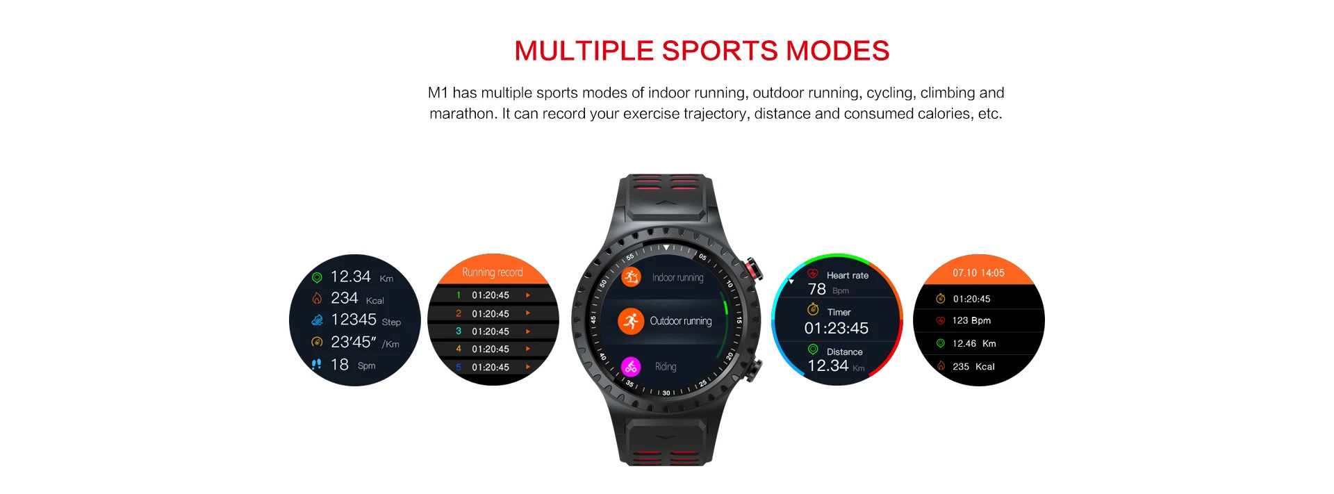 LEMFO Bluetooth Smartwatch gps Компас Барометр спортивные часы фитнес-трекер для измерения сердечного ритма Смарт-часы Android IOS поддержка 320 мАч