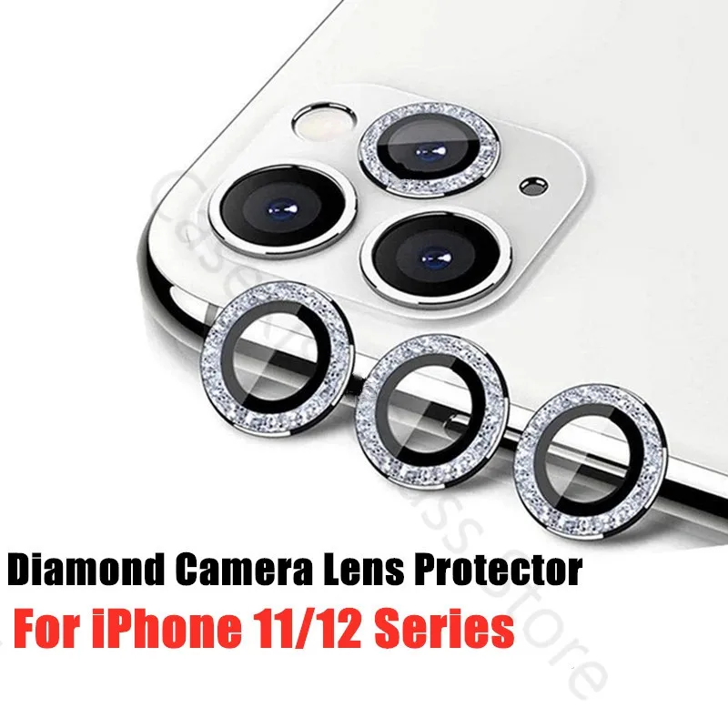 Bling Diamond Camera Lens Protector For iPhone 12 13 Pro Max Metal Len Ring Glass Film for 11Pro 14 Protective Cover |