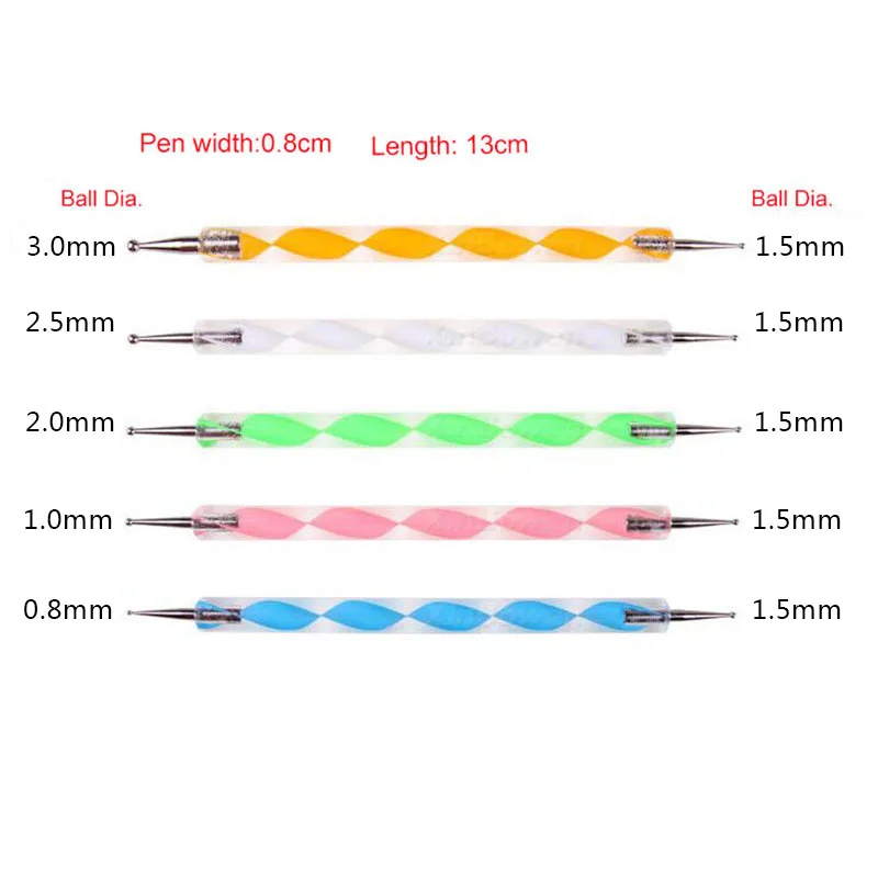 5 шт. спиральная ручка для вдавливания новые инструменты скульптуры с двойной