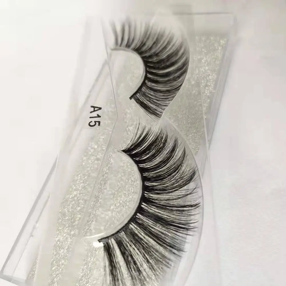 

1Pairs natural false eyelashes thick makeup real 3d mink lashes soft eyelash extension fake eye lashes long mink eyelashes 3d