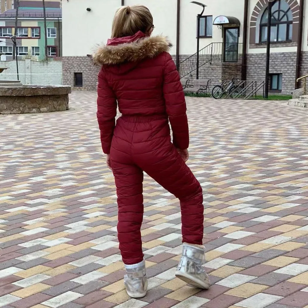 Женский зимний комплект из 2 предметов теплая куртка костюм с капюшоном