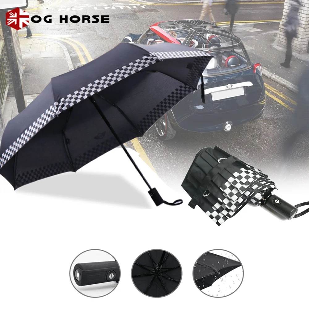 

1Pc Fully-automatic Folding Car MINI Logo Rain Umbrella For MINI Cooper R50 R53 R55 R56 R57 R58 R59 R60 R61F54 F55 F56 F57 F60