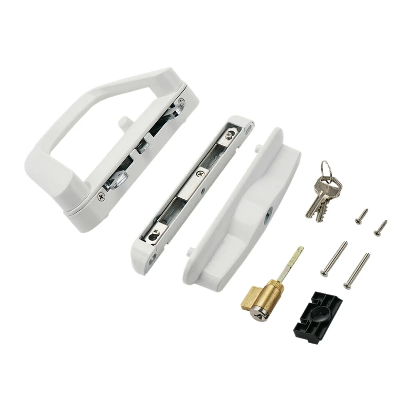 

Sliding Patio Door Handle Set with Keys for Sliding Doors Cabinet Door Replace Old Door Handles Quickly