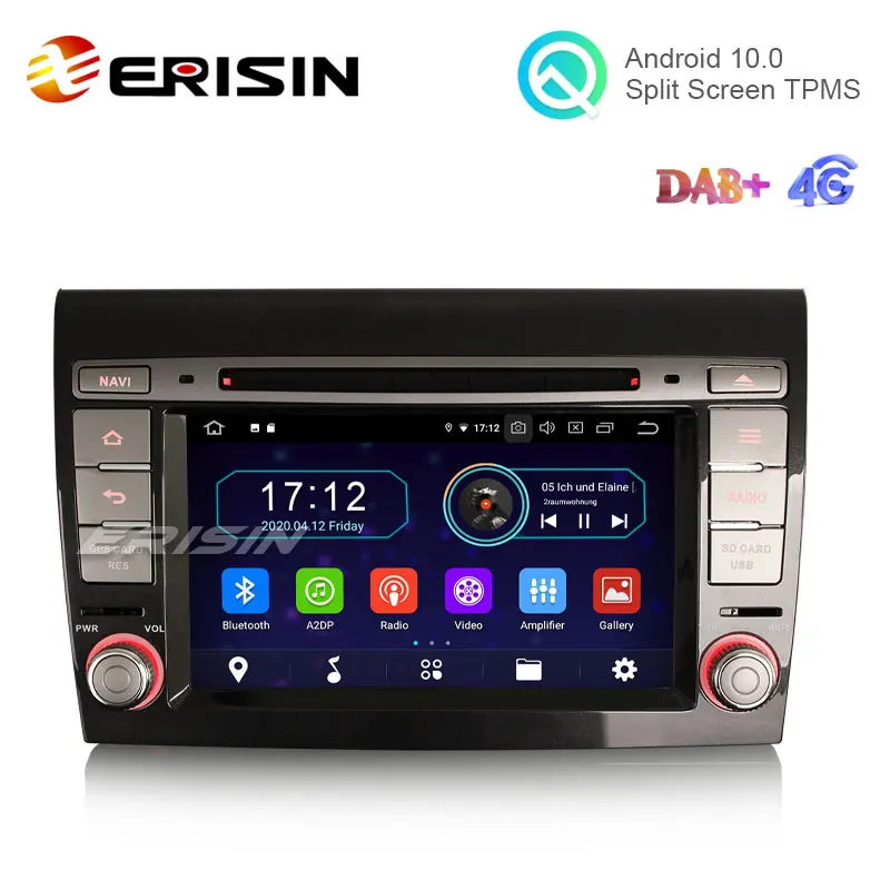 Erisin ES5971F 7 &quotAndroid 10 0 Авторадио DVD для Fiat Bravo 2008 GPS DAB + WiFi OBD2 TPMS 4G DTV CD Bluetooth CarPlay