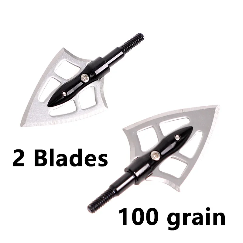 Стрелы для стрельбы из лука 100/125 зерна наконечник стрелы острые 2/3 лезвий