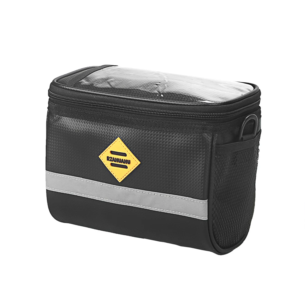 

Bike Storage Bag Folding Waterproof Bicycle Front Handlebar Pouch Container Phone Holder Cycling Accessories