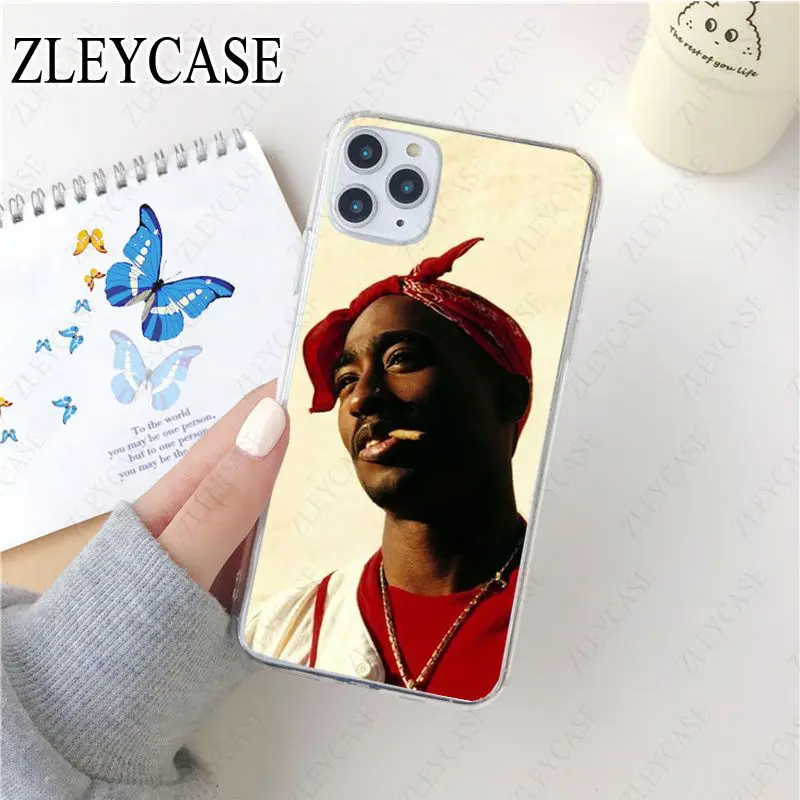 Мягкий ТПУ чехол для телефона iphone 11 11pro max 5s SE 2020 6S plus 7 8plus x xs xr xsmax 2Pac Tupac Amaru Shakur Makaveli