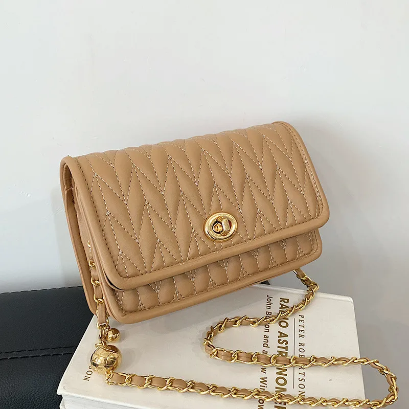 

Посылка, новинка 2021 посылка Кая складная сумка через плечо с золотистой цепочкой и боковой цепочкой в западном стиле