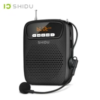 shidu 15w portable voice amplifier wired microphone fm radio aux audio recording bluetooth compatible speaker for teachers s278