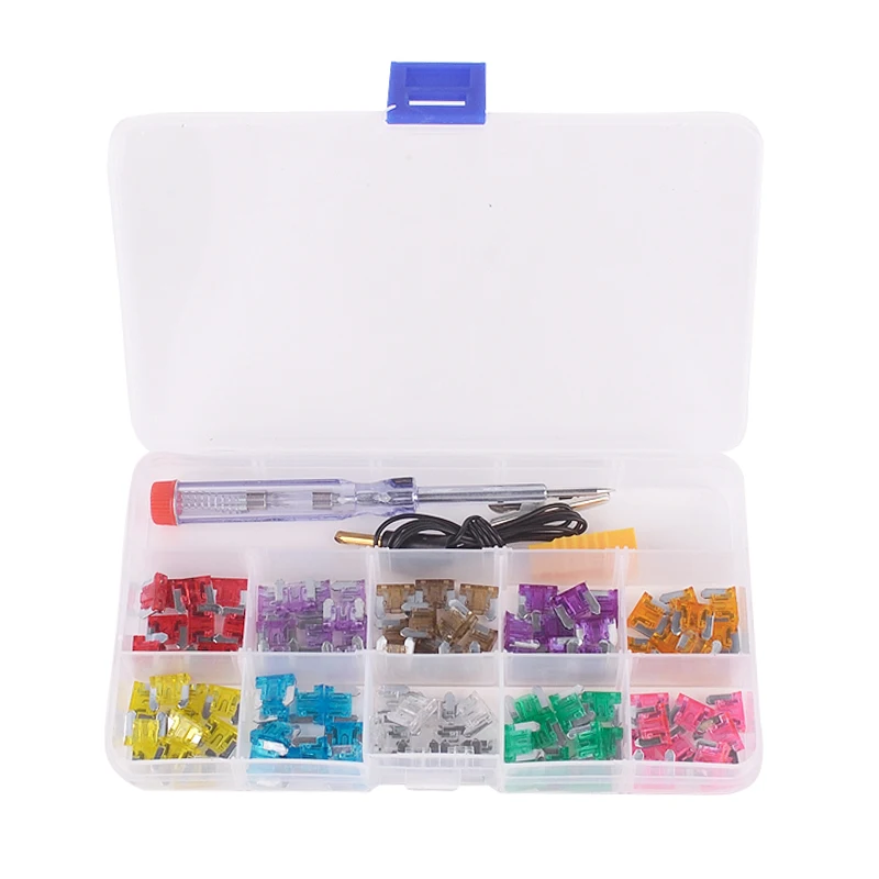 

100pcs Car Micro Mini Blade Fuse 3/4/5/7.5/10/15/20/25/30/35A + Test pen