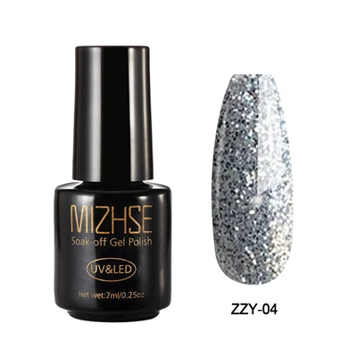 ZZY004 MIZHSE 7 мл Цвета Блеск лак для ногтей Полупостоянный УФ эмаль Гибридный лак для ногтей гель для базового покрытия лак для ногтей - Цвет: ZZY004