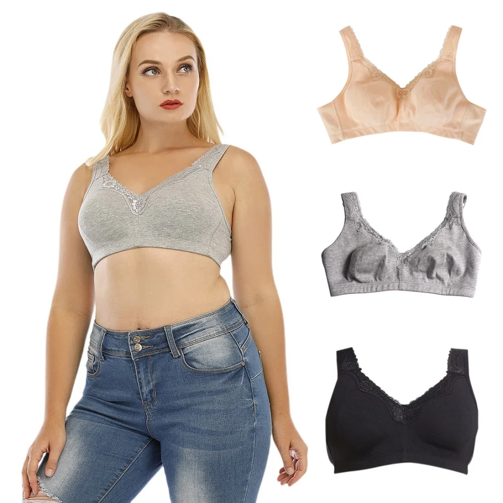 

Women Push Up Wireless Lace Bra Top Women Plus Size Bralette Underwear Lingerie Full Cup Hot sale KJLUIH1
