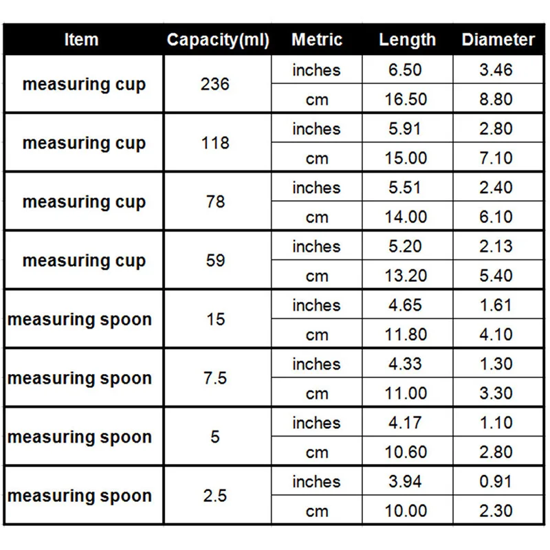 

8Pcs/Set Stainless Steel Measuring Cups Spoons Set Kitchen Baking Tools BOM666