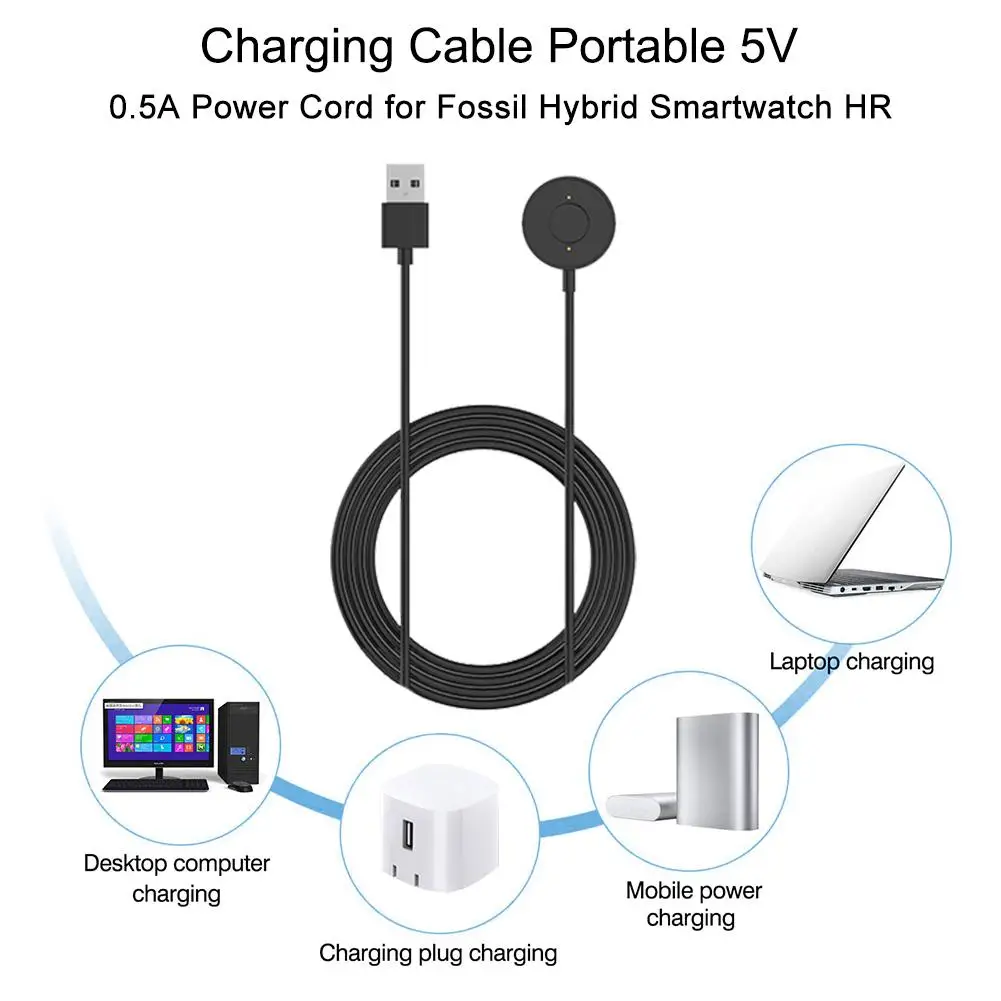 Портативный зарядный кабель для гибридных смарт часов HR 5 В/0 А сменный шнур