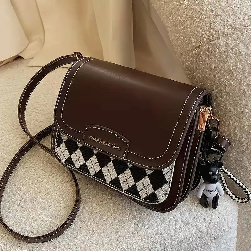 

Популярная Маленькая женская сумка осень-зима 2021 новый стиль Высококачественная текстурная сумка-мессенджер на одно плечо