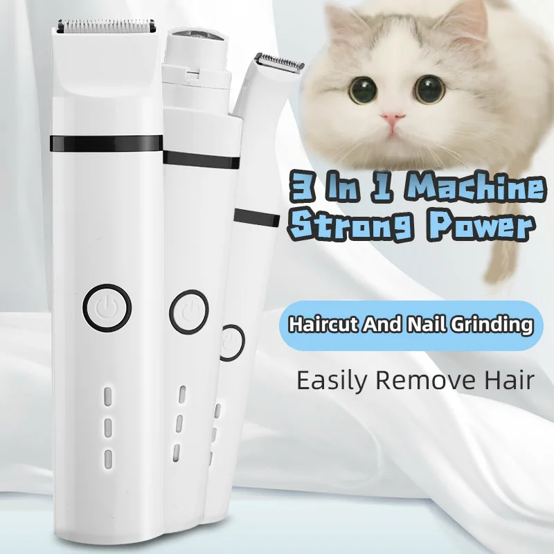 

RESUXI Professional Pet Dog Hair Trimmer Animal Grooming Clippers Cat Cutter Machine Shaver Electric Scissor Clipper for pet USB