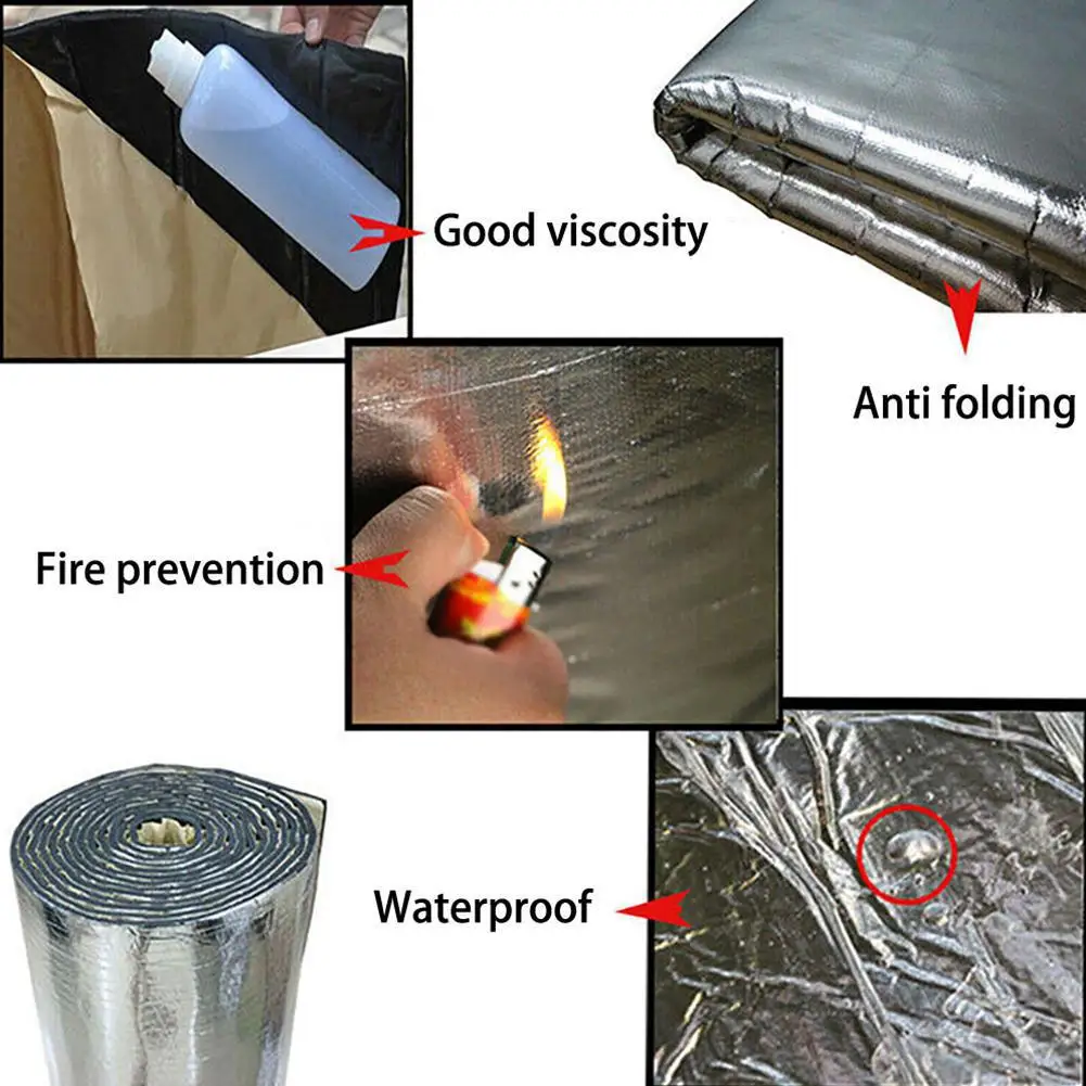 

Car Auto Sound Proofing Deadening Vehicle Insulation Closed Cell Foam 100*40cm Car Accessories