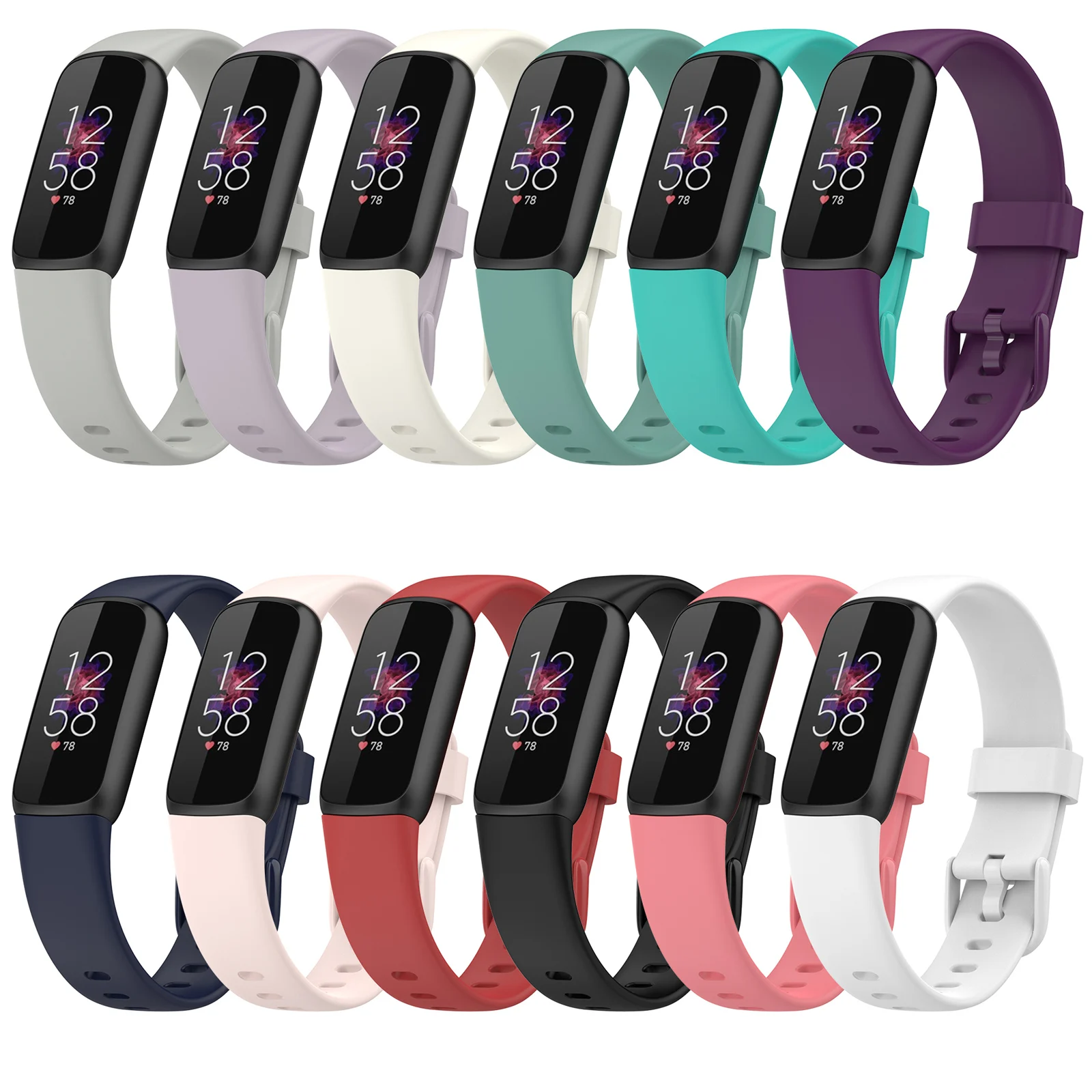 

Color Watchband Strap For Fitbit LUXE Smart Watch Wrist Band Premium Silicone Fitness Tracker