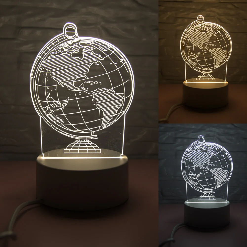 H New 3 Colors I Love You LED Light 3D Night Light LED Table Lamps Table Lamp Eye Protection Acrylic Board Color Lamp For Bedroom - Испускаемый цвет: H