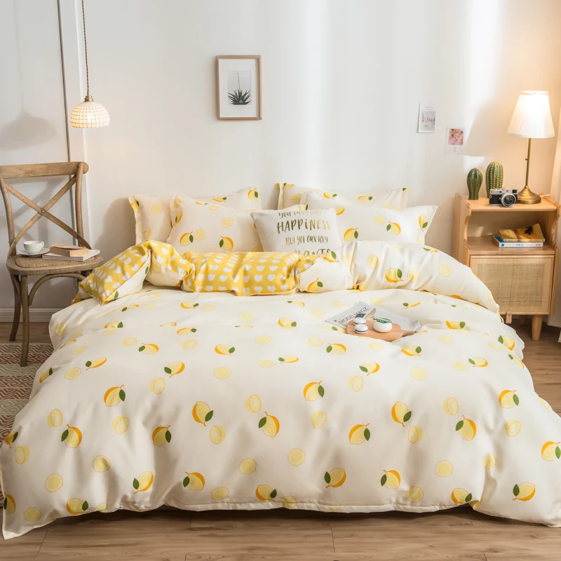 Комплект постельного белья из 4 предметов одеяло простыня наволочка для кровати 1