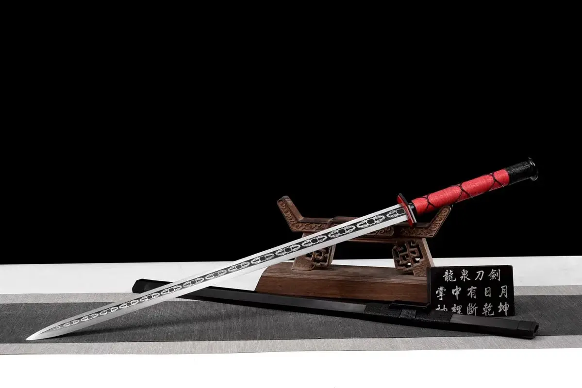 Кованый Китайский Меч кунгфу Хань Falchion клинок из марганцевой стали Knife-edge WUSHU Jian