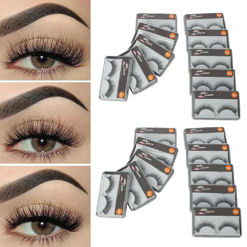 3D натуральные Многослойные ресницы толстые ручной работы накладные