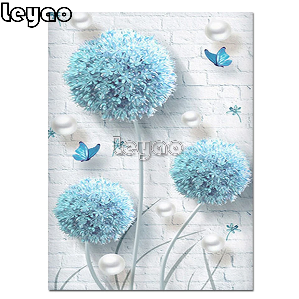 

5d алмазная живопись Одуванчик, полноразмерная/круглая картина «сделай сам», домашний декор, мозаика, Бабочка, вышивка крестиком, ручная раб...