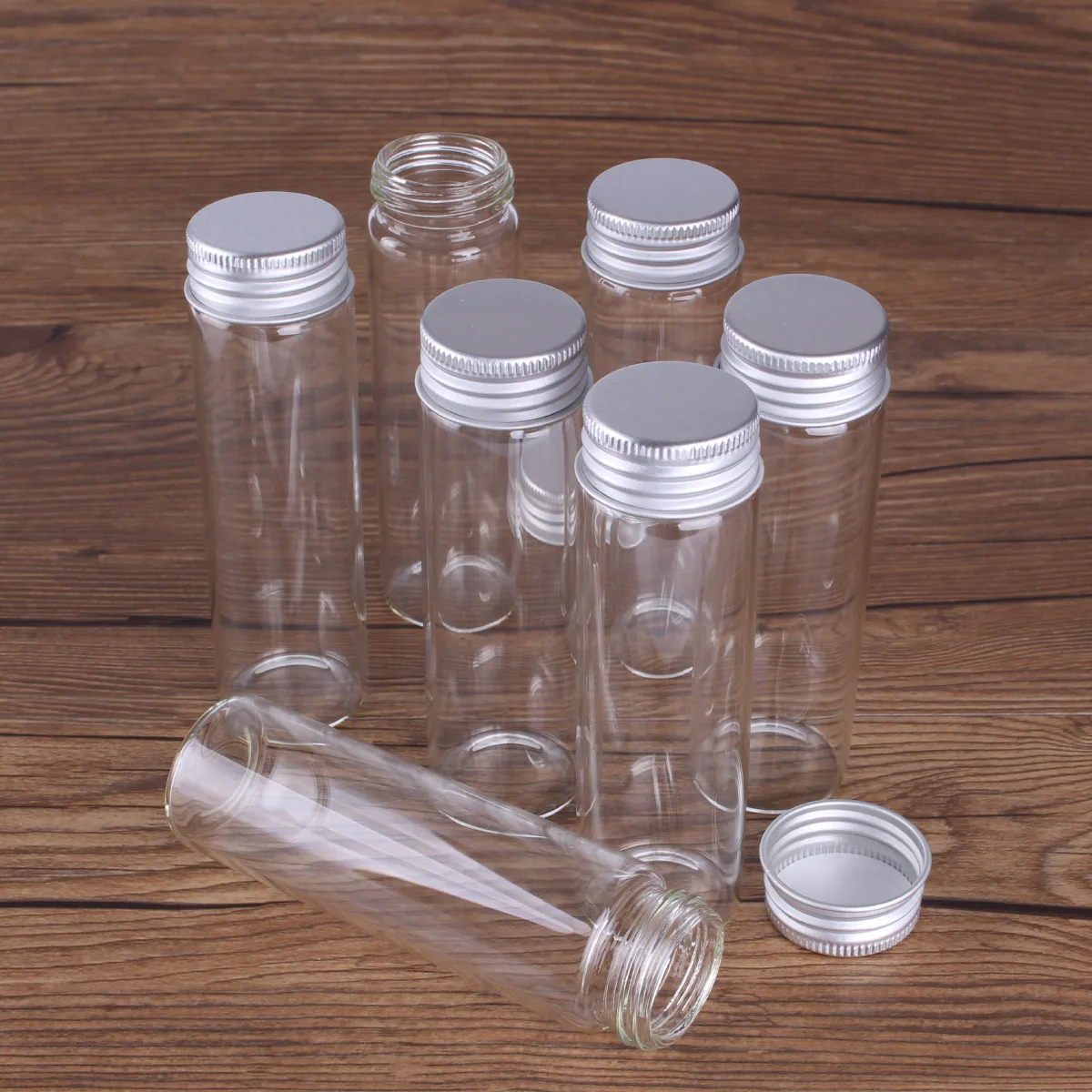 4 pieces Diameter 30mm 10ml-15ml-20ml-25ml-30ml-40ml-50ml Glass Bottles with Aluminum Lids 7 sizes U-pick images - 6