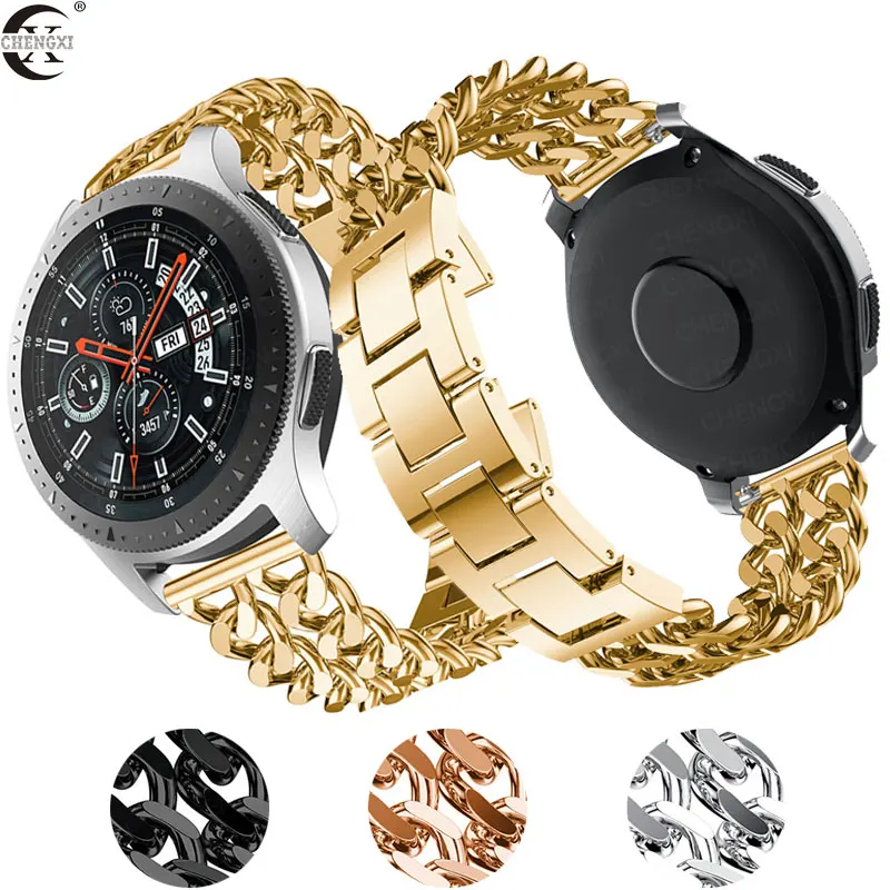 Gear S3 Frontier полосы, CHENGXI Премиум твердые нержавеющая сталь часы полосы браслет ремешок для samsung gear S3 Galaxy часы S3 22 мм