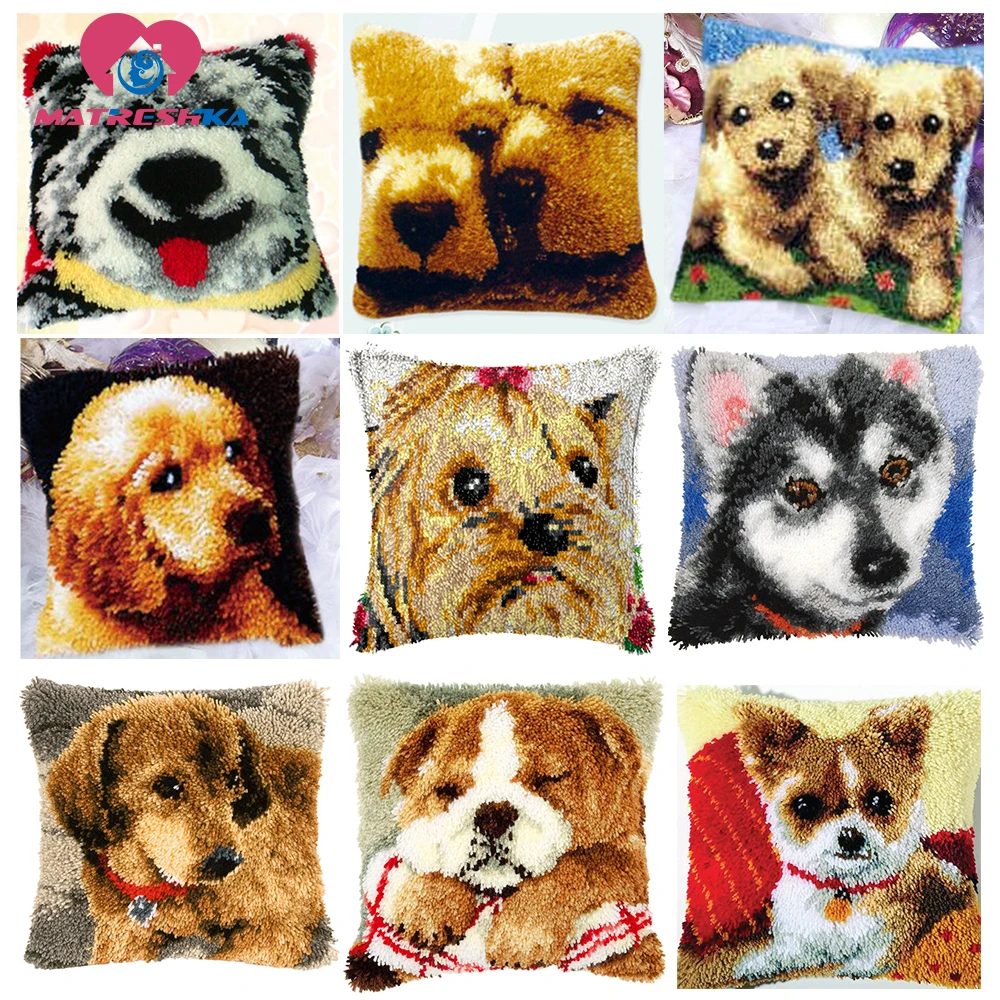 Ковер с животными Вышивка Набор подушек перекресная строчка Подушка наборы