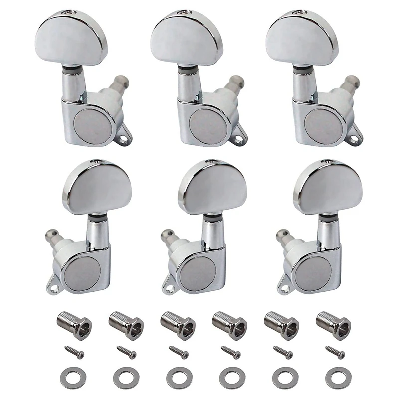 6 шт. детали для гитары 3 левые и правые ручки струн колышки настройки
