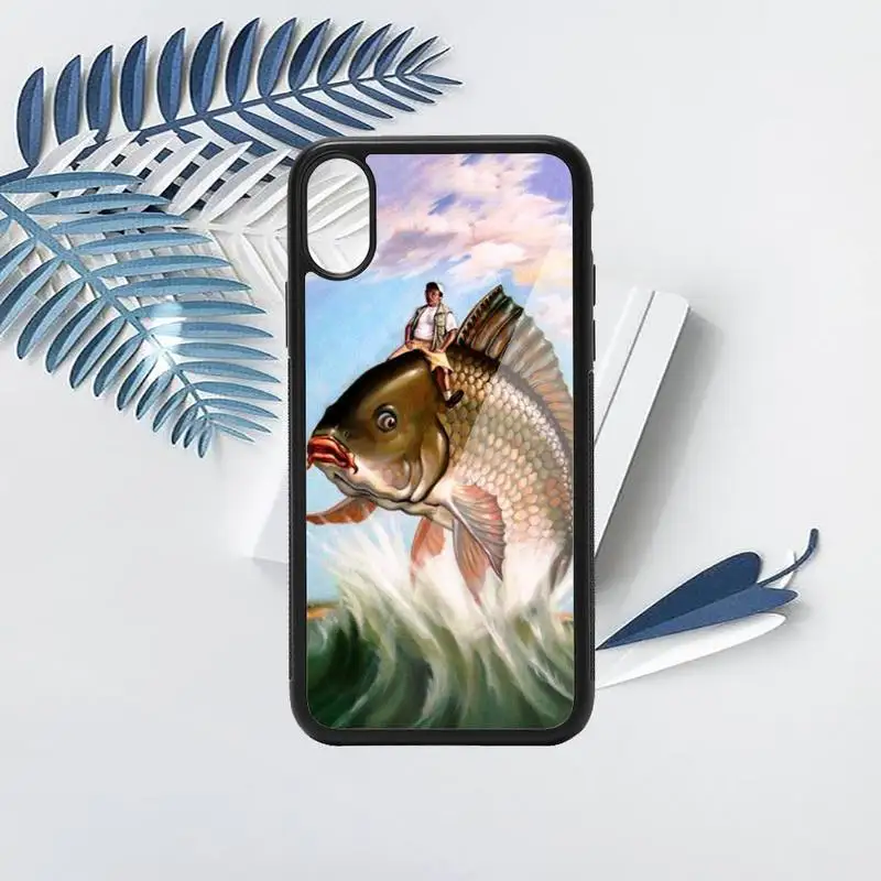 

Carp Fishing retro style pattern luxury design cover Phone Case PC for iPhone 11 12 pro XS MAX 8 7 6 6S Plus X 5S SE 2020 XR