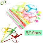 105 шт. летающее колесо НЛО летающий гироскоп ручной работы бамбуковая Стрекоза подарок оптовая продажа новые игрушки летающая фея летающая тарелка WYW