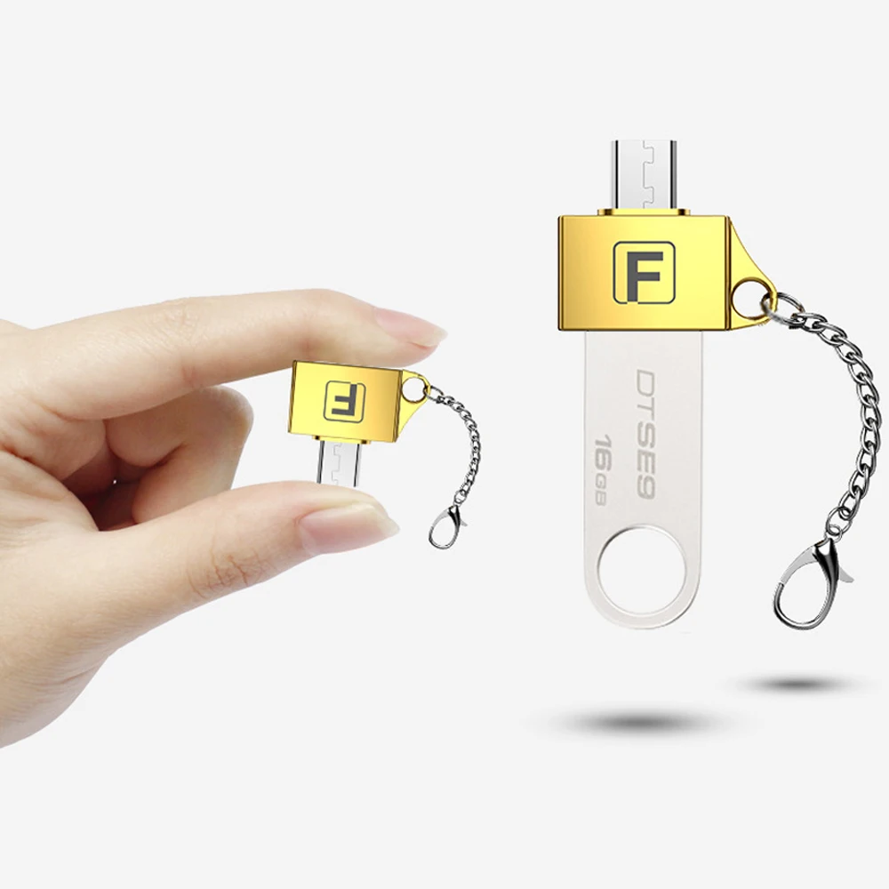 100 шт. Micro USB папа к 2 0 Женский Адаптер конвертера OTG с брелоком адаптер для сотового