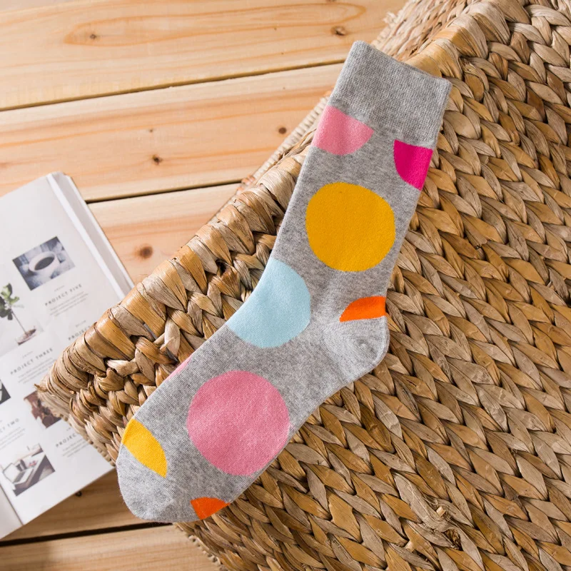 

Happy Socks Women Men Crew Long Cotton Socks 2020 Harajuku New Style Vintage Streetwear Fashion Socks