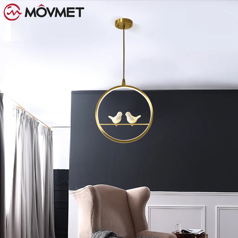 Современный светодиодный подвесной светильник s с птицами DECO обеденный E27