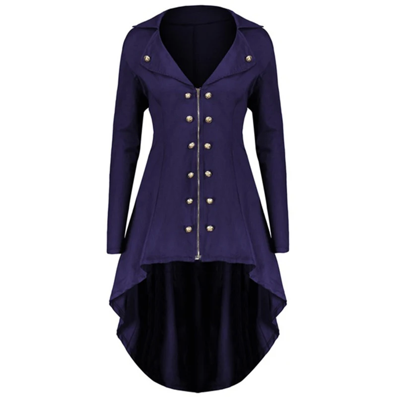 Фото CALOFE 2020 Autumn Winter New Arrival Women Vintage Steampunk Victorian Swallow Tail Long Coat Jacket Thin Outwear S-3XL Женская CALOFE 2020 Autumn Winter New Arrival Women Vintage Steampunk Victorian Swallow Tail Long Coat Jacket Thin Outwear S-3XL Женская
