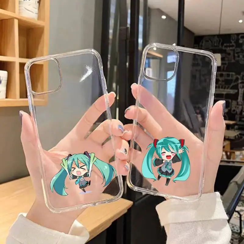 

Чехол для телефона мультяшный H-Hatsunes-Cute-M-Miku для iPhone 11 12 Mini 13 Pro XS Max X 8 7 6s Plus 5 SE XR прозрачный чехол