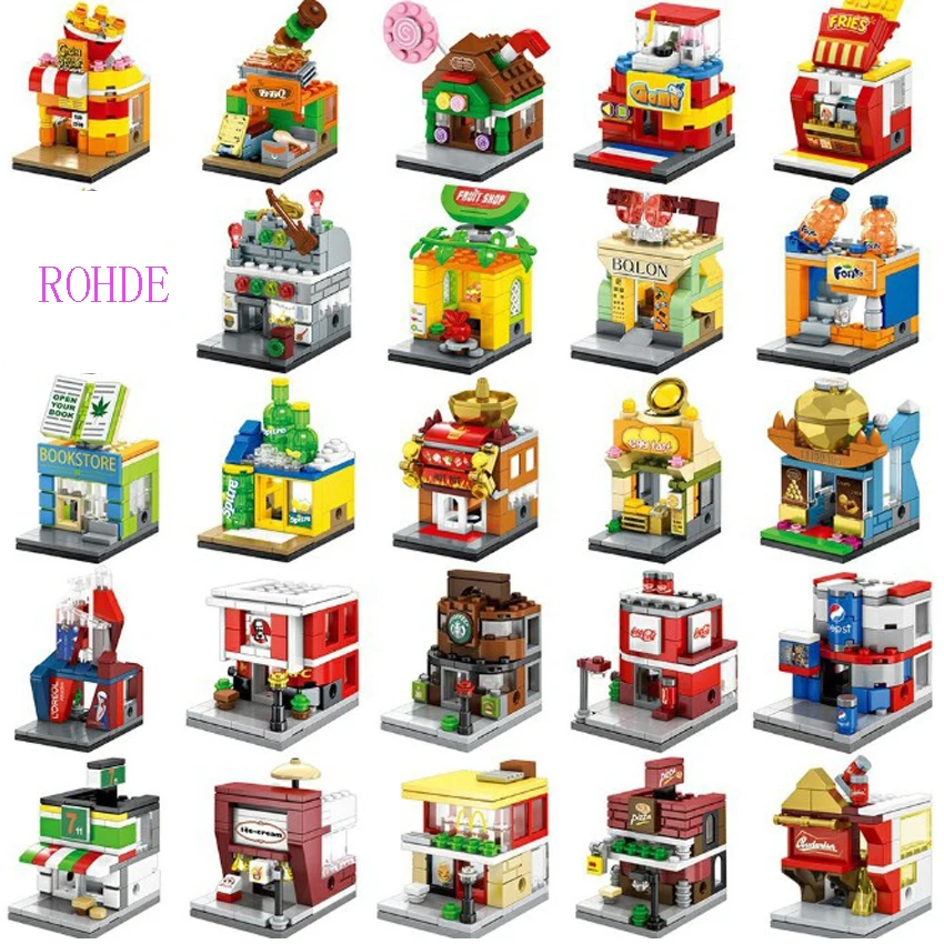 Городской детский мини улиц города строительные блоки сборка &quotсделай сам&quot 3D