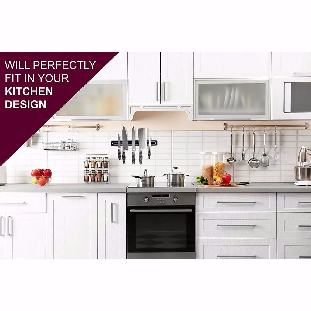 

Magnetic Wall Mounted Kitchen Knife Magnet Bar Holder Display Rack Strip 33cm Kitchen Accessories Housekeeper On Wall