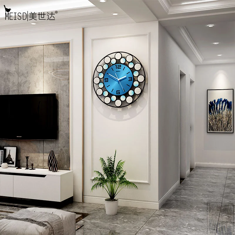 MEISD качество акриловые настенные часы с печатью под дерево подвесное настенное